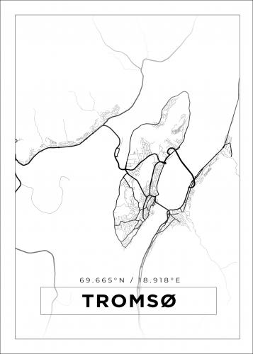 Osta Kartta - Tromsø - Valkoinen Juliste täältä 