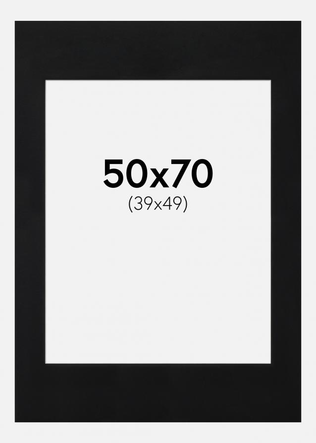 Paspatuuri Musta Standard (Valkoinen keskus) 50x70 cm (39x49)