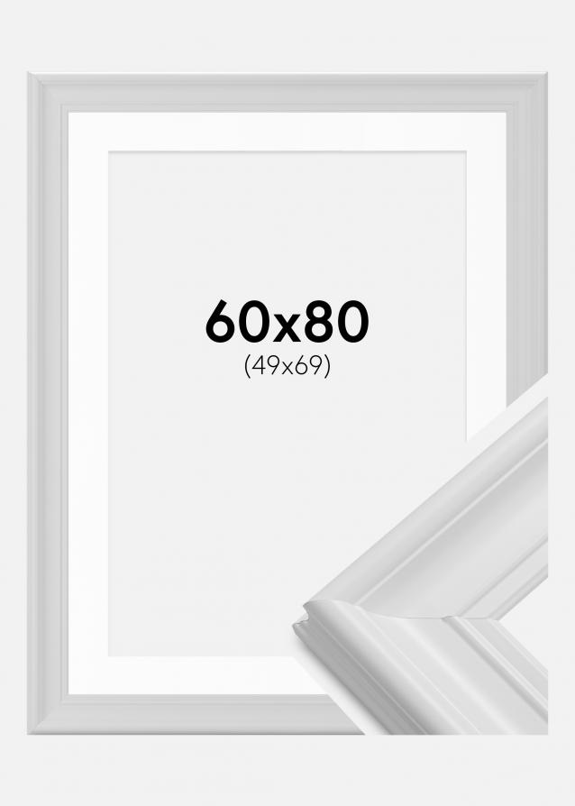 Kehys Mora Premium Valkoinen 60x80 cm - Passepartout Valkoinen 50x70 cm