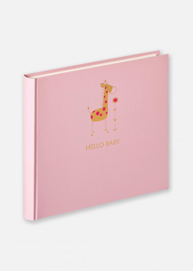 Hello Vauvaalbumi Vaaleanpunainen - 25x28 cm (50 Valkoista sivua / 25 lehteä)