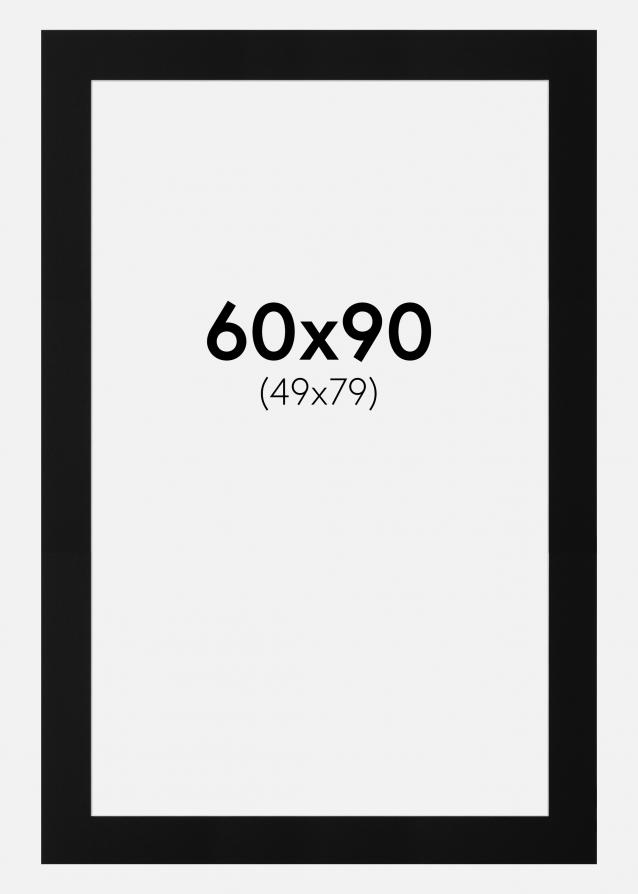 Paspatuuri Musta Standard (Valkoinen Keskus) 60x90 cm (49x79)