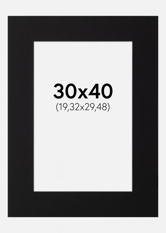 Paspatuuri Musta Standard (Valkoinen Keskus) 30x40 cm (19,32x29,48)