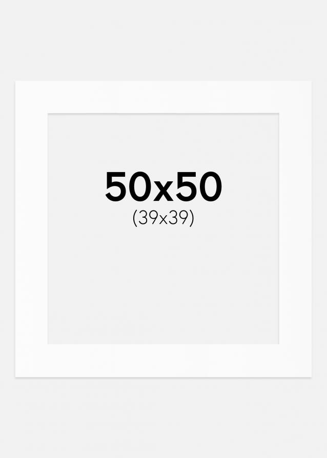 Paspatuuri Valkoinen Standard (Valkoinen keskus) 50x50 cm (39x39)