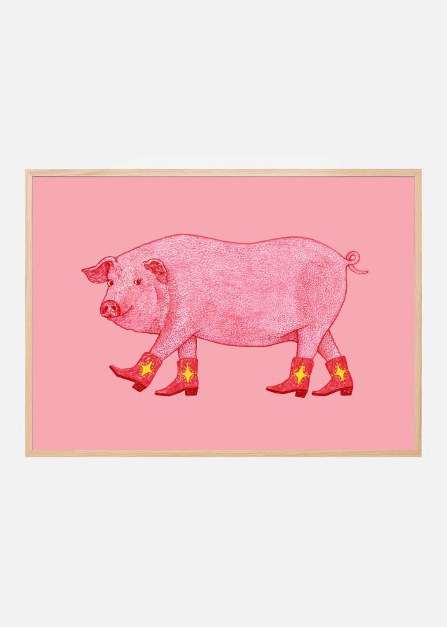 Marjorie the Cowgirl Pig Juliste