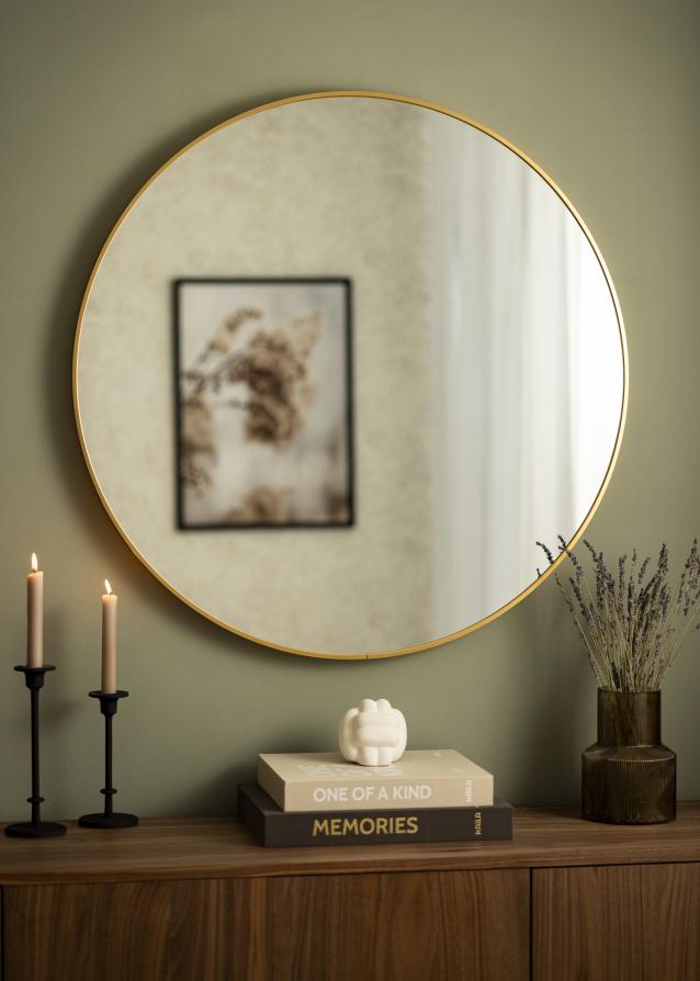 KAILA Round Mirror - Edge Gold 90 cm Ø