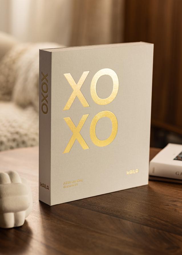 KAILA XOXO Creme - Coffee Table Photo Album (60 Mustaa sivua)