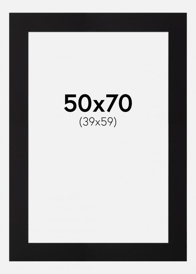Paspatuuri Musta Standard (Valkoinen keskus) 50x70 cm (39x59)