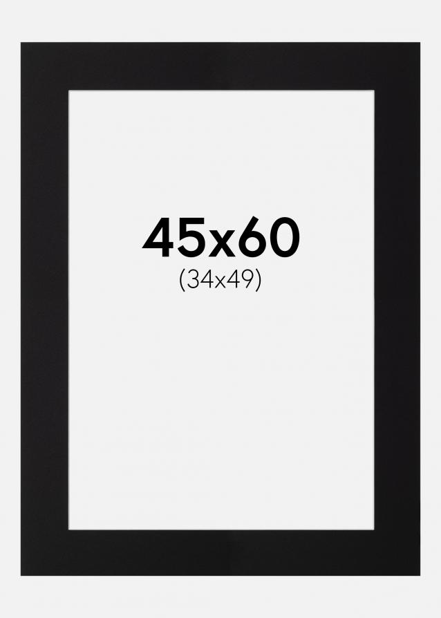 Paspatuuri Musta Standard (Valkoinen Keskus) 45x60 cm (34x49)