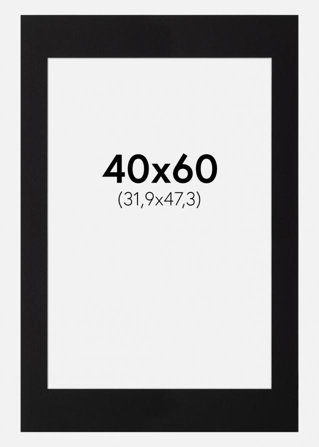 Paspatuuri Musta Standard (Valkoinen keskus) 40x60 cm (31,9x47,3 - A3+)