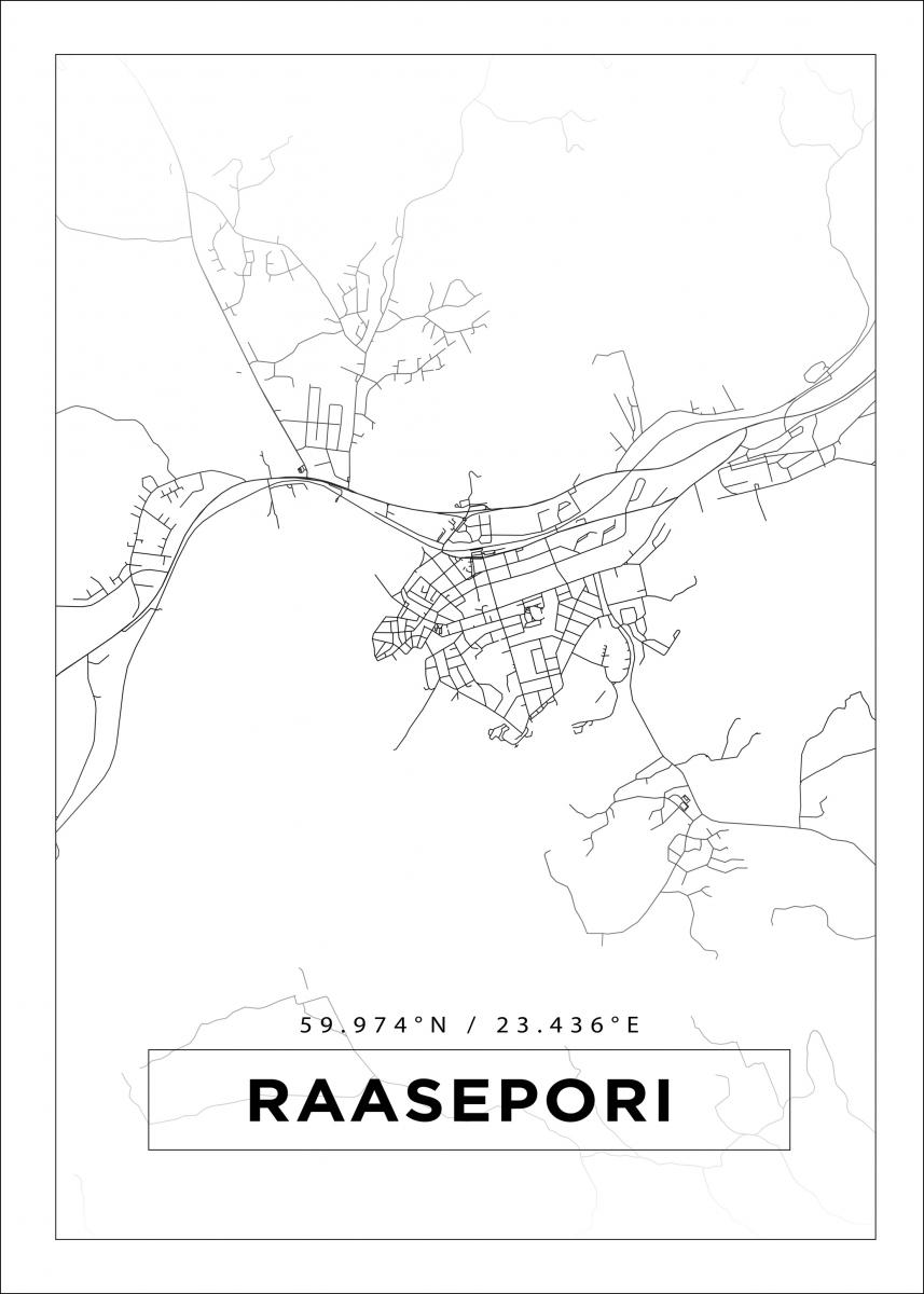 Osta Kartta - Raasepori - Valkoinen Juliste täältä 