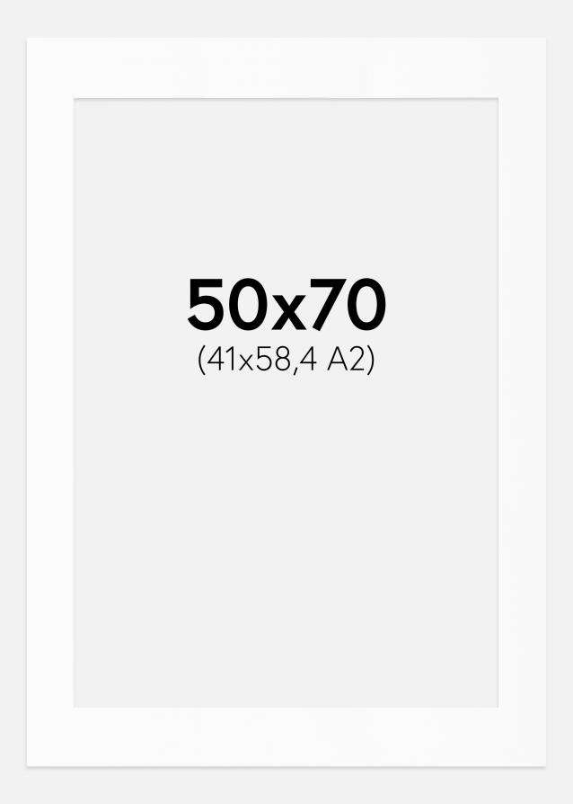 Paspatuuri Valkoinen Standard (Valkoinen keskus) 50x70 cm (41x58,4 - A2)
