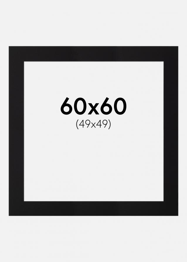 Paspatuuri Canson Musta (Valkoinen keskus) 60x60 cm (49x49)