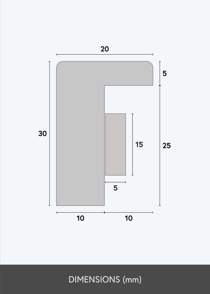 BGA Laatikkokehys Akryylilasi Musta 58x100 cm