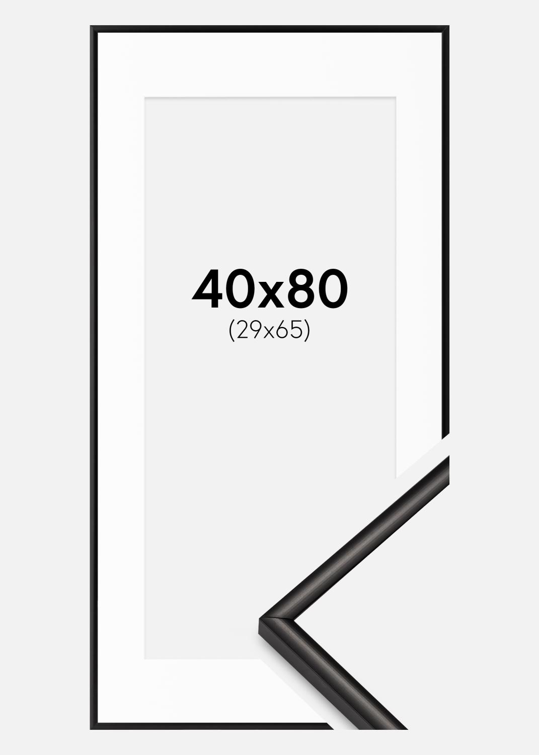 Product Image for Kehys Scandi Matta Musta 40x80 cm - Passepartout Valkoista 30x66 cm