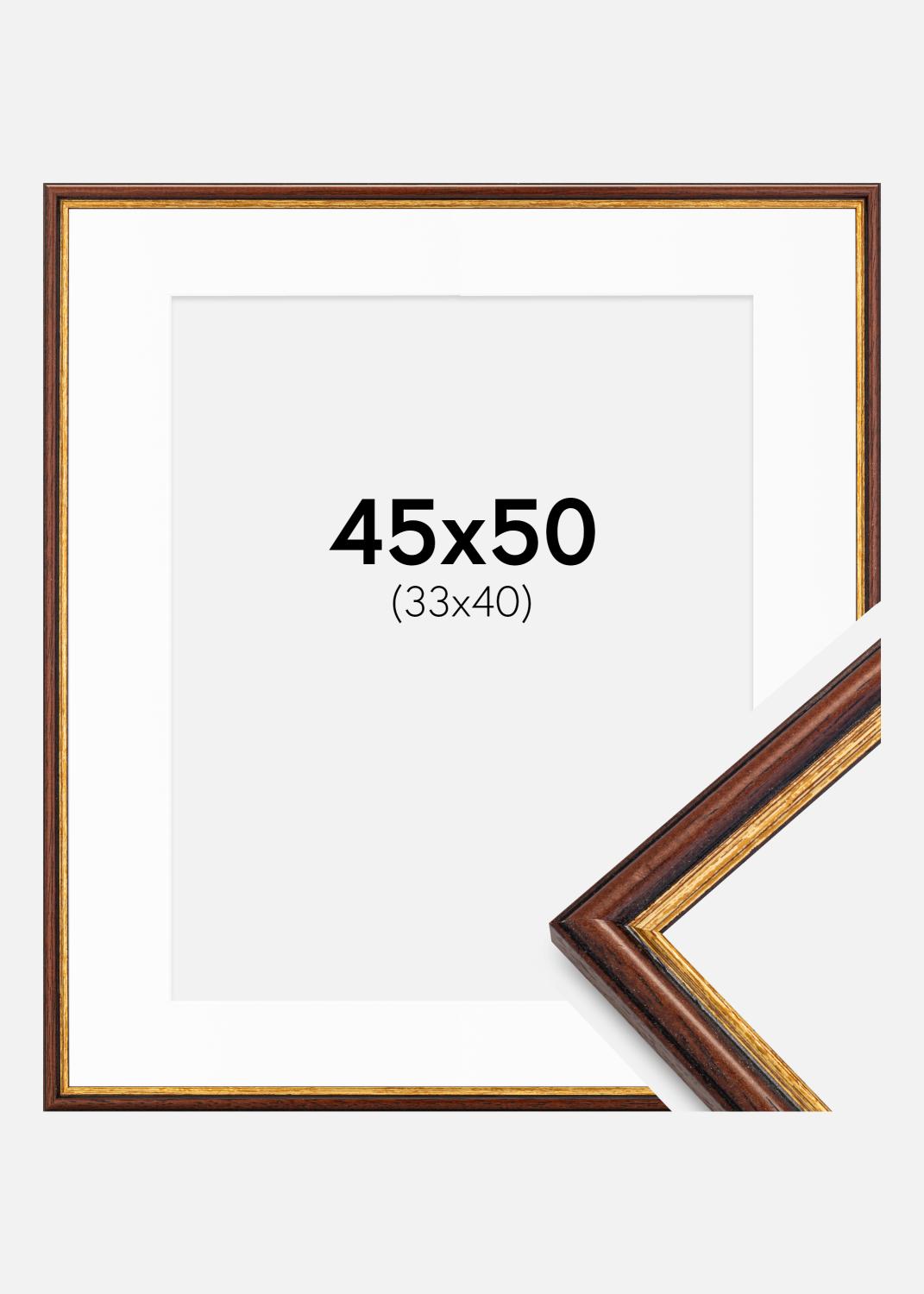 Product Image for Kehys Horndal Ruskea 45x50 cm - Passepartout Valkoista 34x41 cm