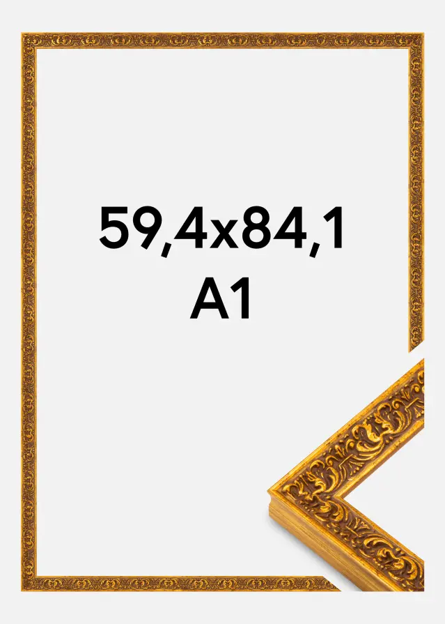Kehys Amber Akryylilasi Kulta 59,4x84,1 cm (A1)