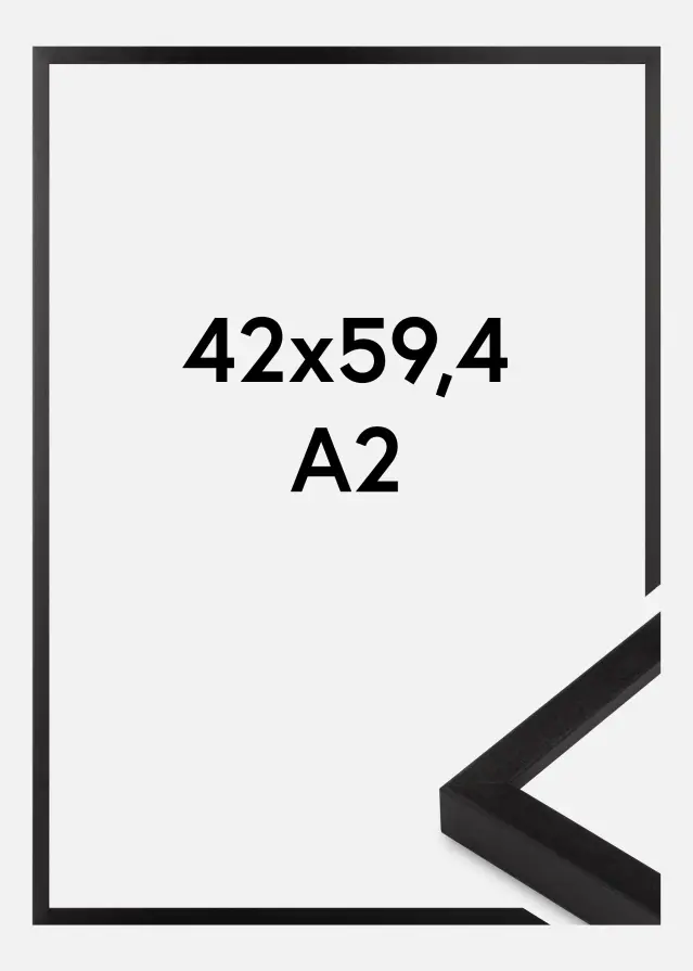 Taulunkehys Musta Kapea 42 x 59,4 cm (A2)