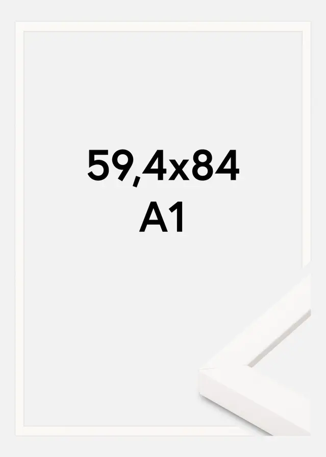 Taulunkehys Valkoinen Leveä 59,4 x 84,1 cm (A1)