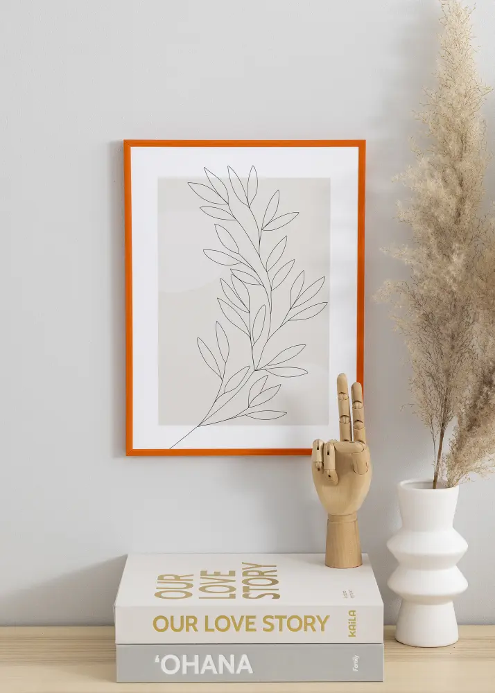 Kehys New Lifestyle Oranssi 60x80 cm - Passepartout Valkoista 50x70 cm