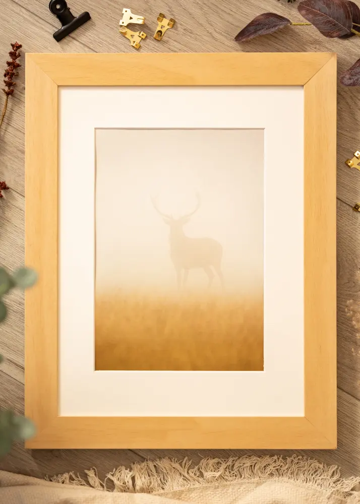 Kehys Juno Puu 40x50 cm - Passepartout Valkoista 31x41 cm