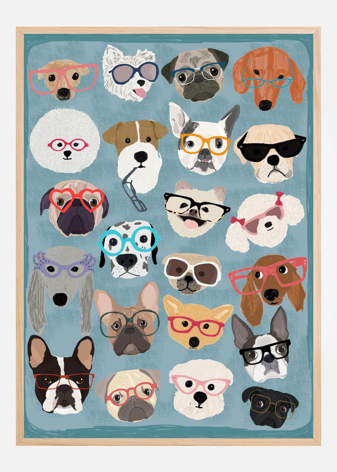 Product Image for Puzzle Dogs In Glasses Juliste (60x90 cm)