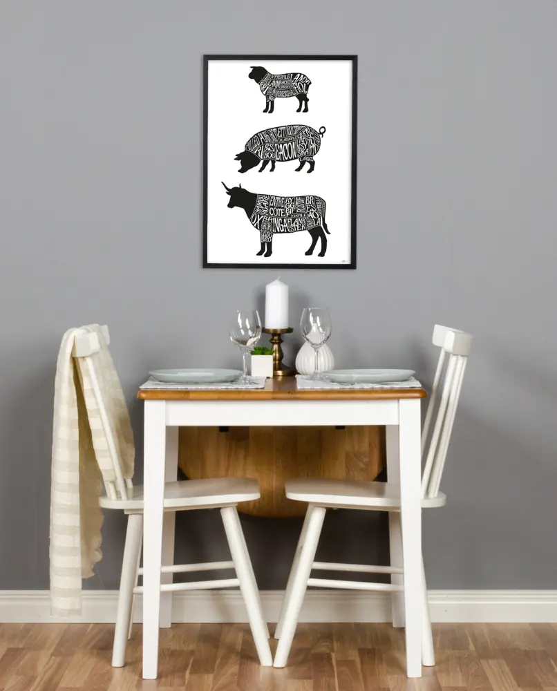 Poster OMW Styckschema trippel 50x70 cm