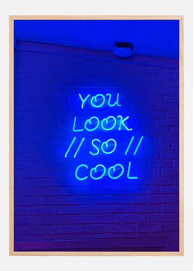 Blue Neon Sign Juliste