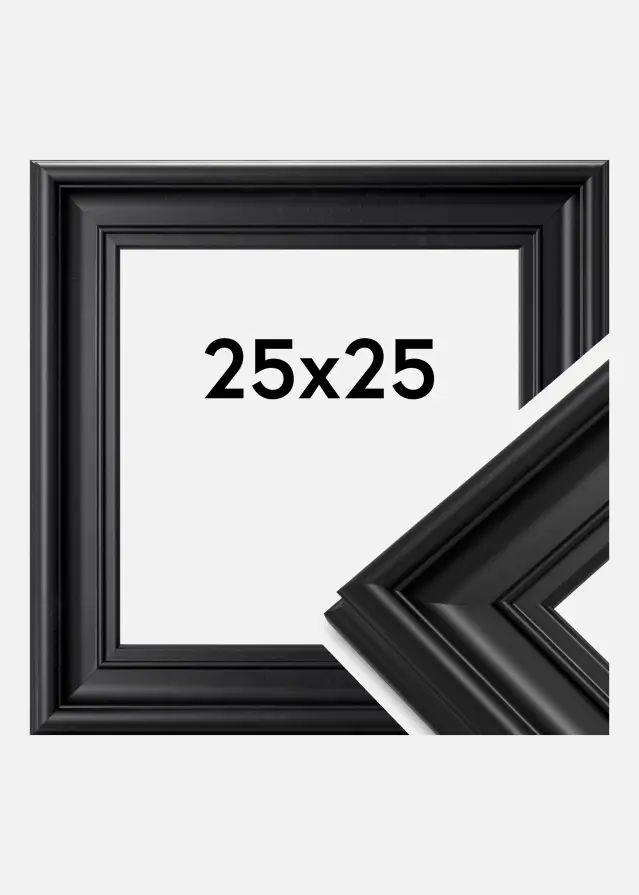 Kehys Mora Premium Akryylilasi Musta 25x25 cm