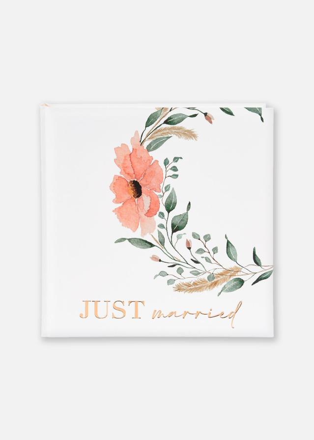 Just married Hääalbumi - 30x31 cm (60 Valkoista sivua / 30 lehteä)