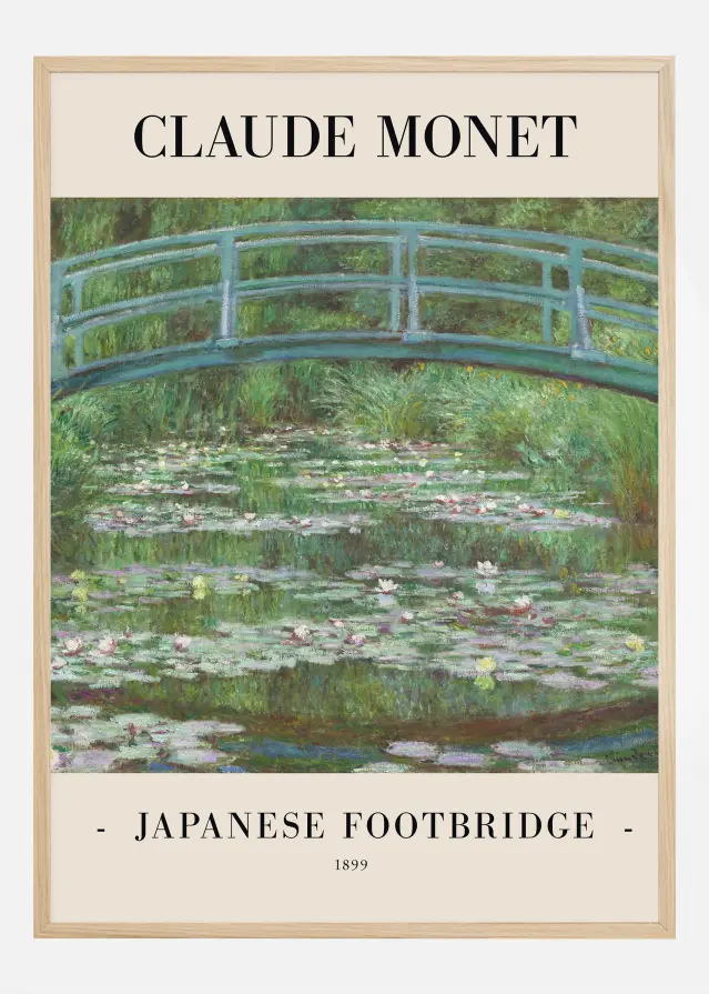 Claude Monet -Japanese Footbridge 1899 Juliste