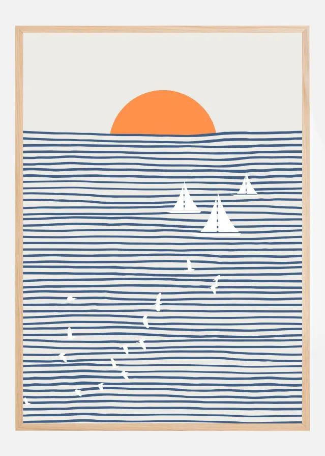 Three White Sails Juliste