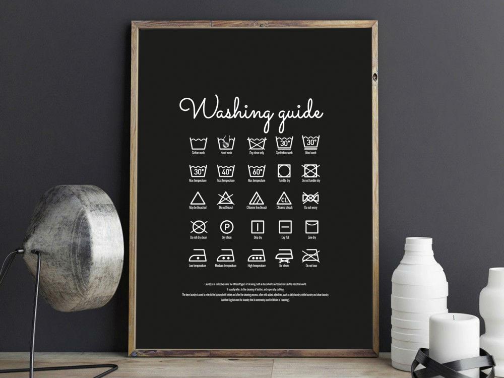 Washing guide - Black Juliste