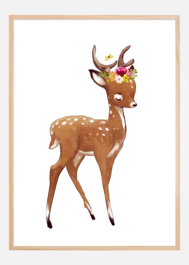 Flower Deer Juliste