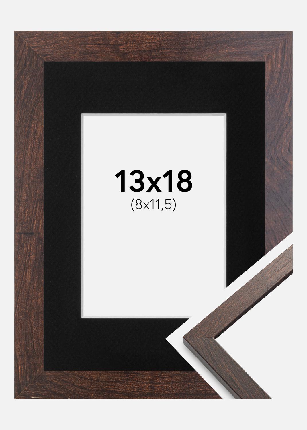 Product Image for Kehys Trendy Saksanpähkinä 13x18 cm - Paspatuuri Musta 9x12 cm