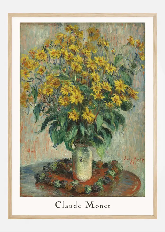 Claude Monet -Jerusalem Artichoke Flowers Juliste