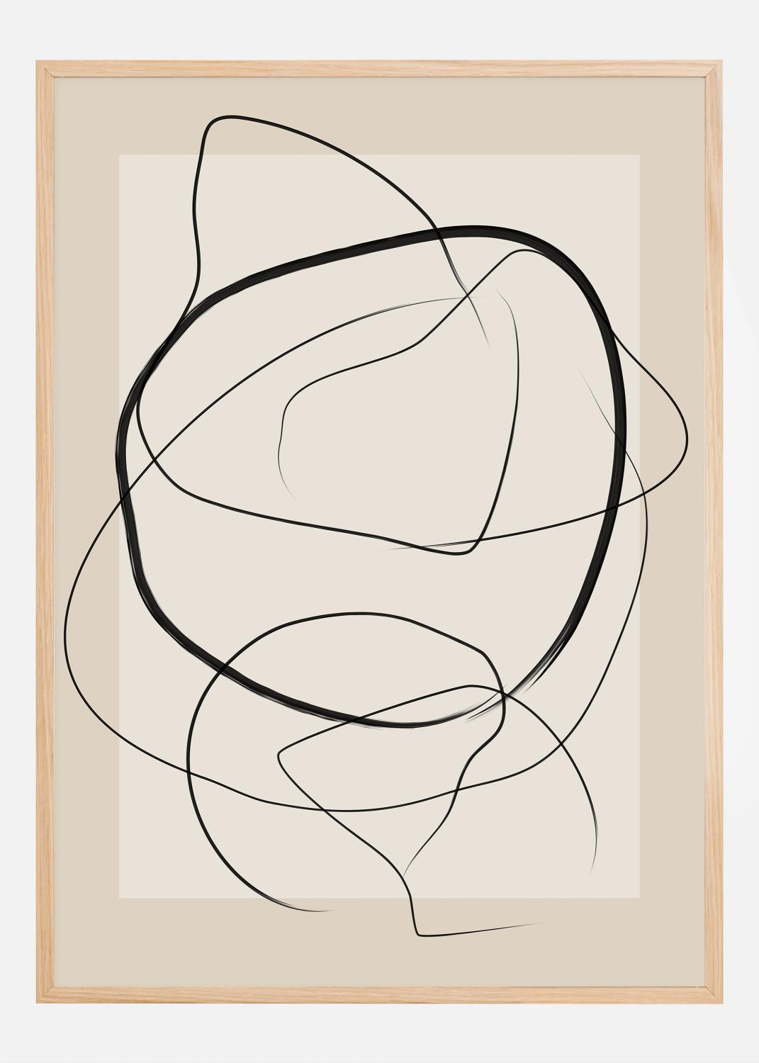 Product Image for Soft Abstract Lines Art Juliste (21x29.7 cm (A4))
