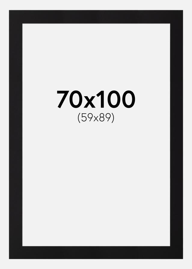 Paspatuuri Musta Standard (Valkoinen keskus) 70x100 cm (59x89)
