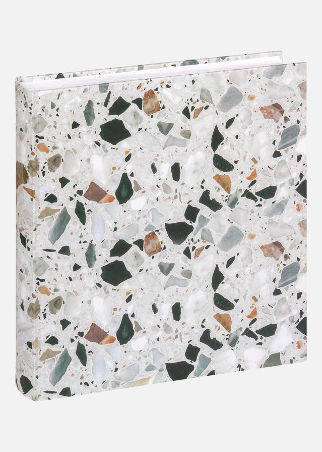 Terrazzo stone Albumi Musta - 28x29 cm (60 Valkoista sivua / 30 lehteä)