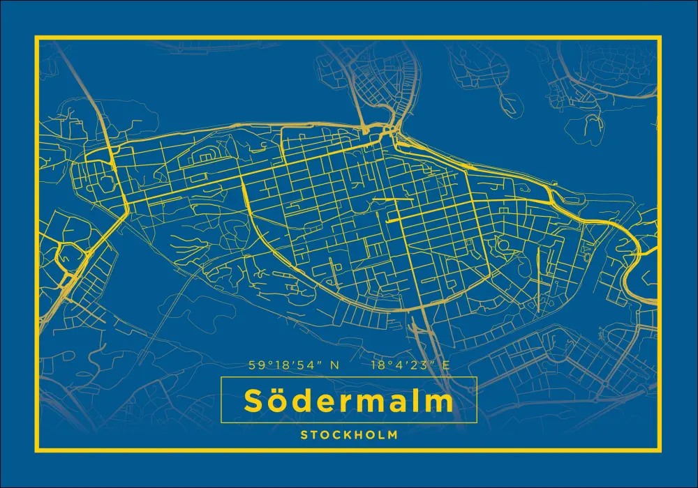 Kartta - Södermalm - Sininen