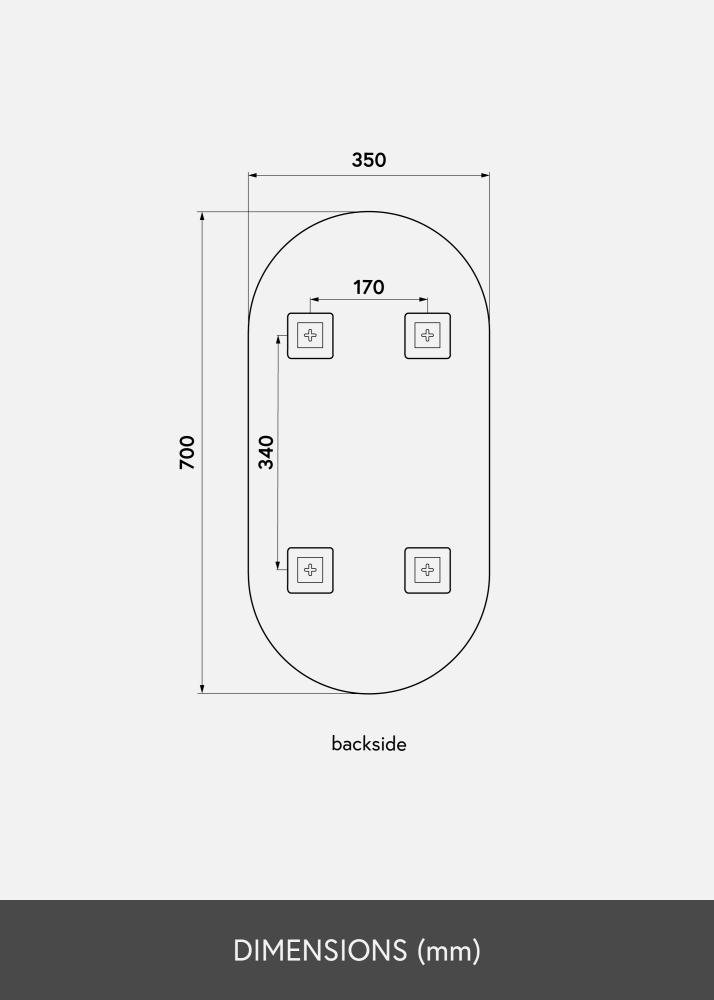 KAILA Peili Oval 35x70 cm