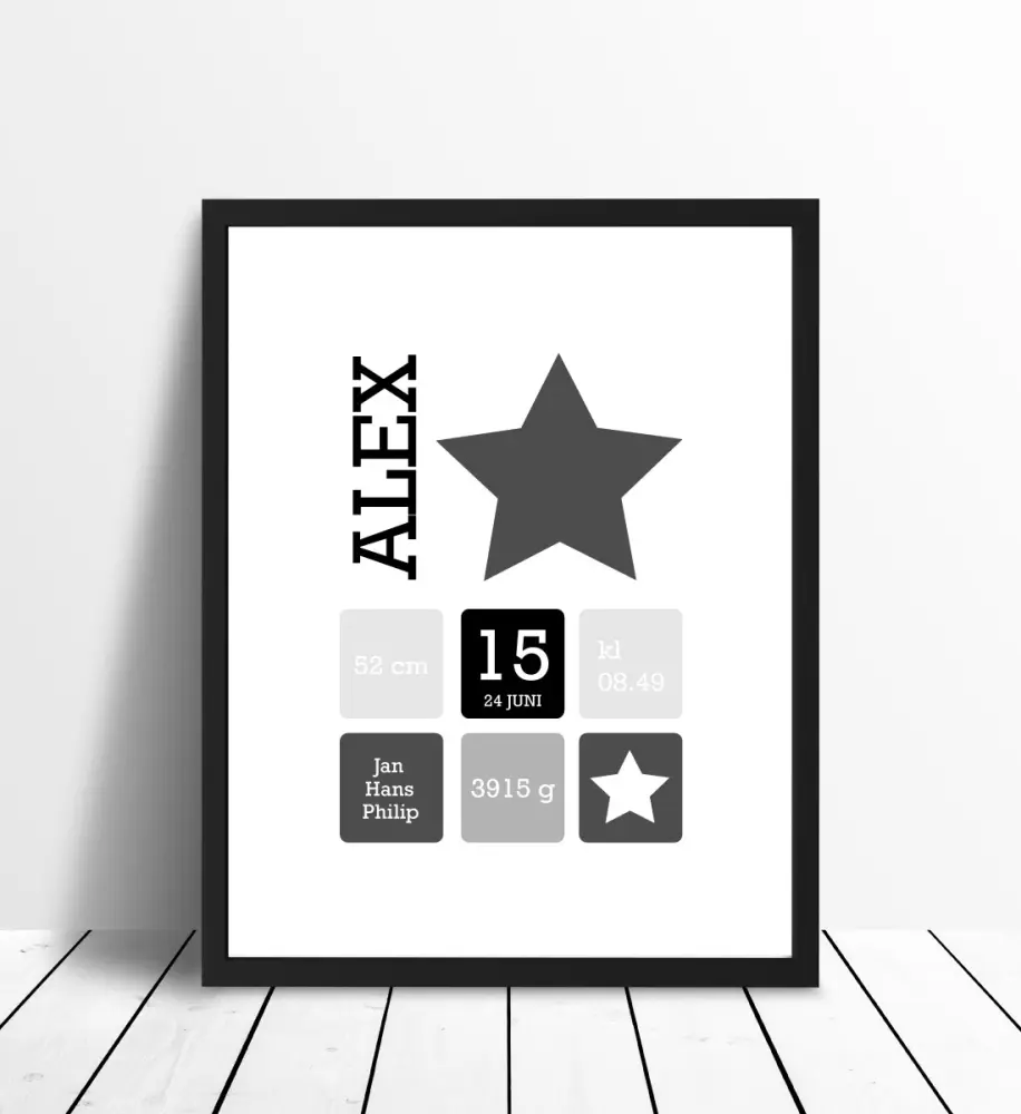 Star Birth Poster Grey