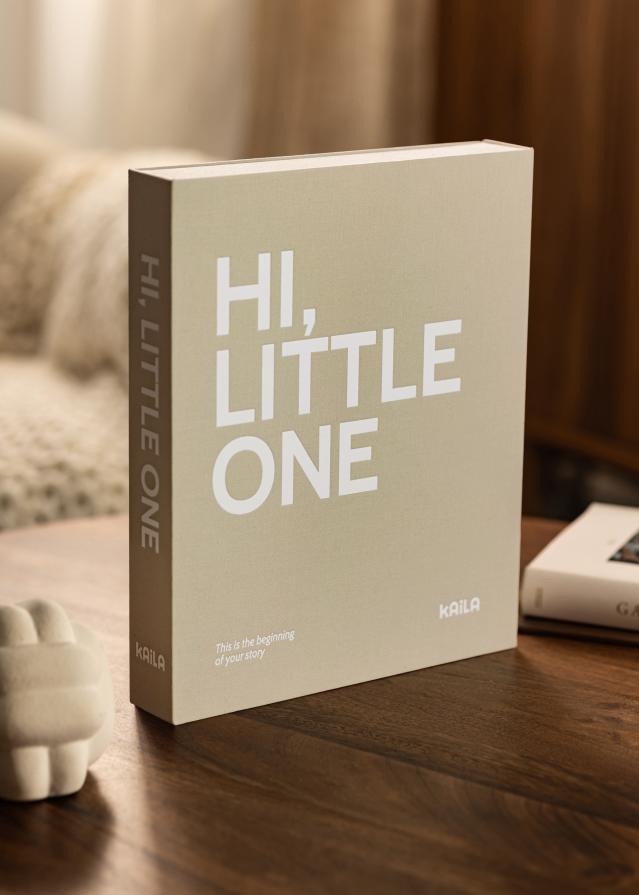 KAILA HI LITTLE ONE Grey - Coffee Table Photo Album (60 Mustaa sivua)