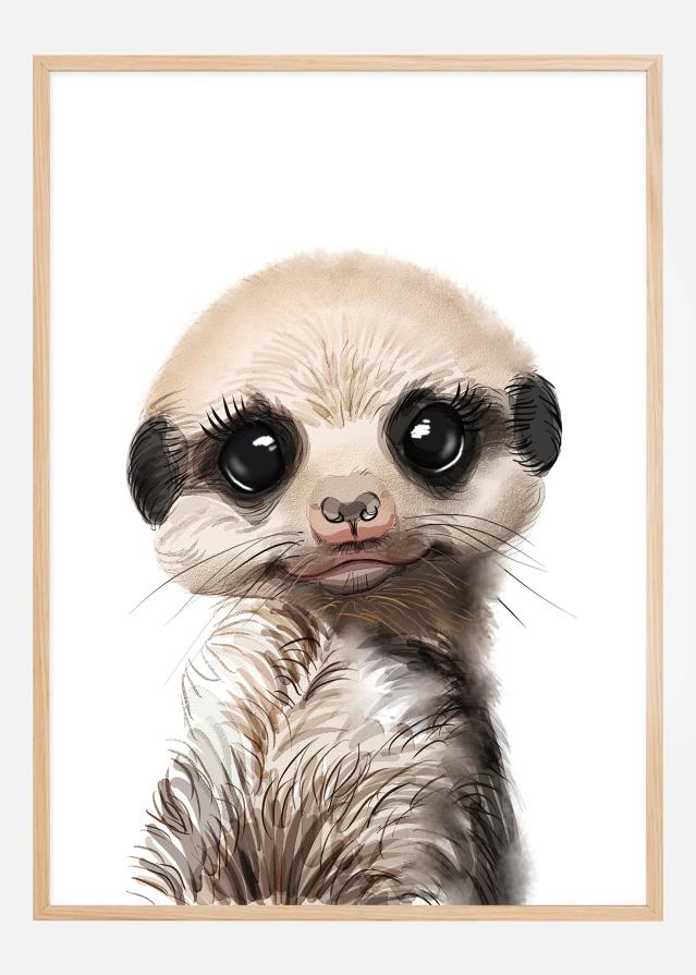 Meerkat Watercolor Juliste