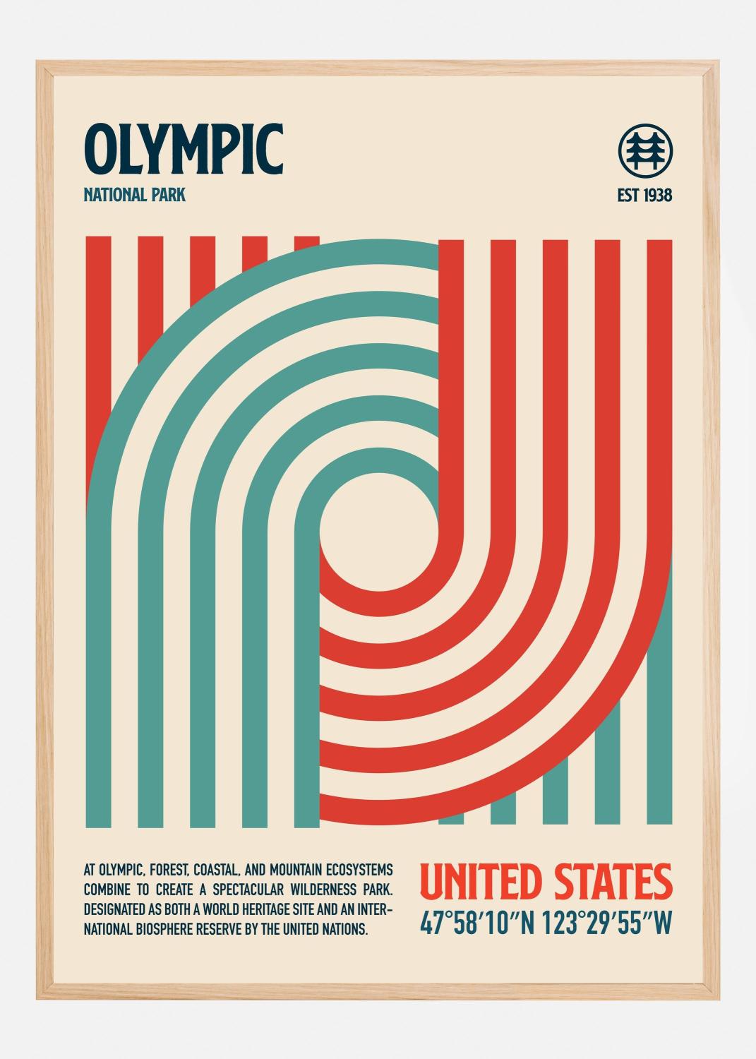 Product Image for Olympic National Park Travel Poster Juliste (21x29.7 cm (A4))