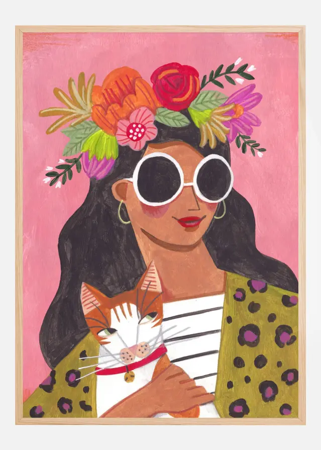 Cat lady Juliste