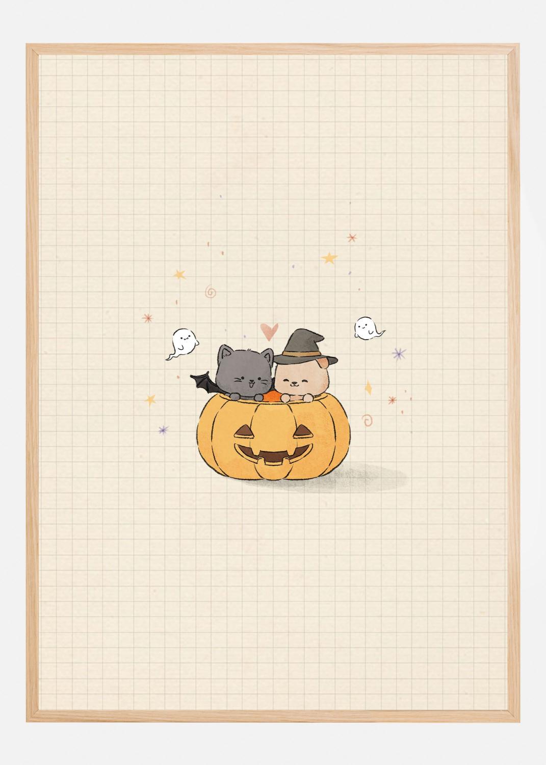 Product Image for Cat and Dog In Halloween Juliste (40x60 cm)