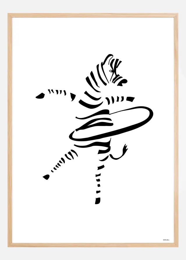 Hula Hoop Zebra Juliste