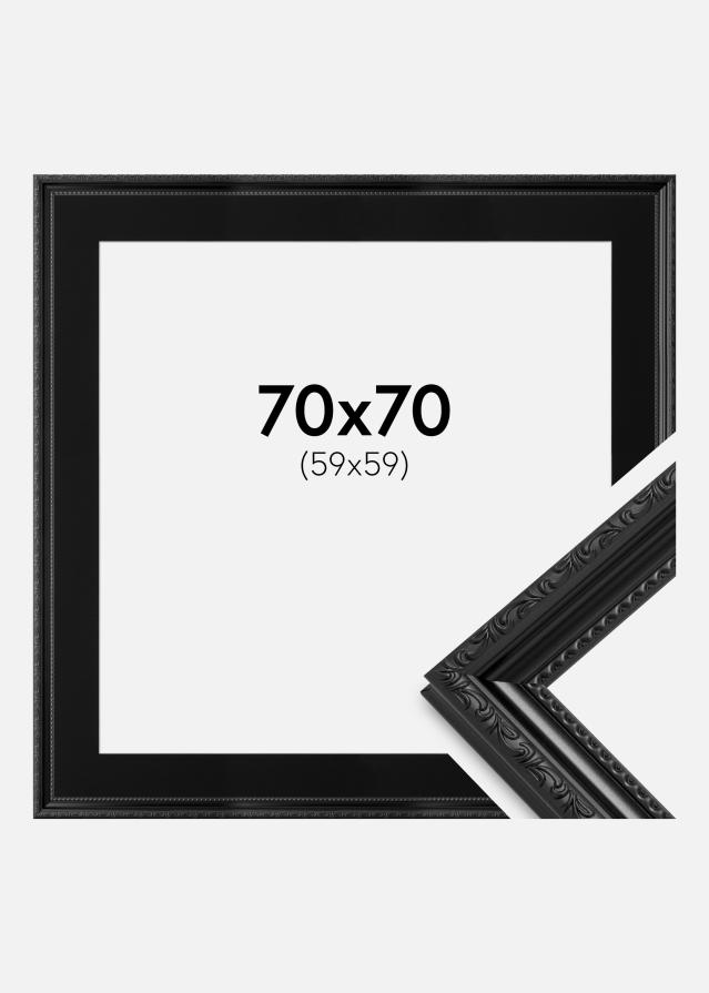 Kehys Abisko Musta 70x70 cm - Paspatuuri Musta 60x60 cm