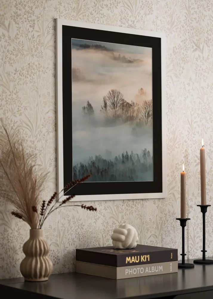 Kehys Trendline Valkoinen 80x80 cm - Paspatuuri Musta 70x70 cm