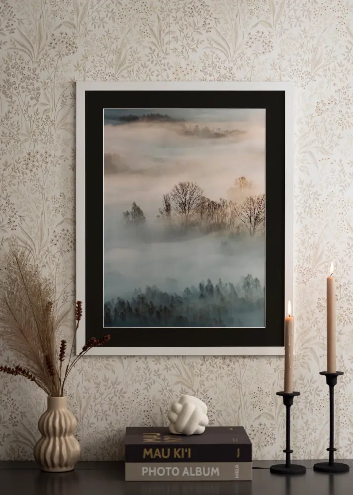 Kehys Trendline Valkoinen 80x80 cm - Paspatuuri Musta 70x70 cm